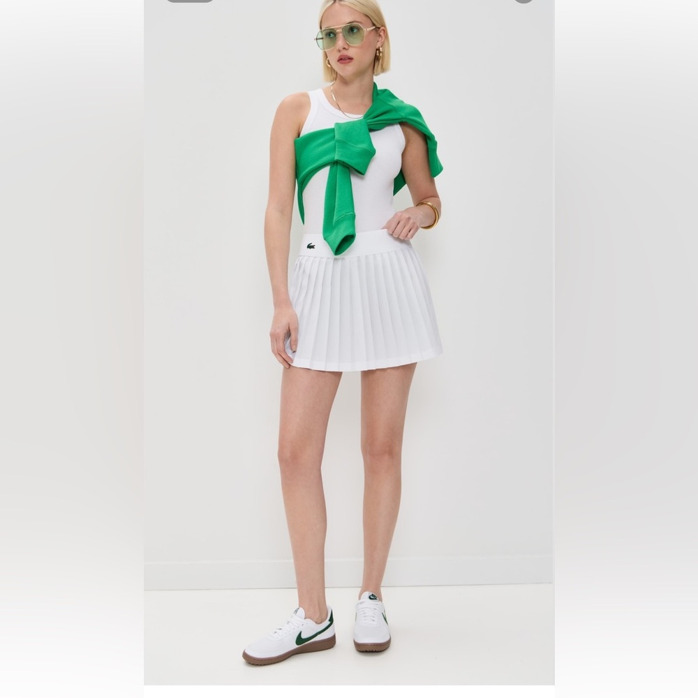 Lacoste White Pleated Athletic Tennis Pickleball Skirt (XS 0-2) - Picture 2 of 7
